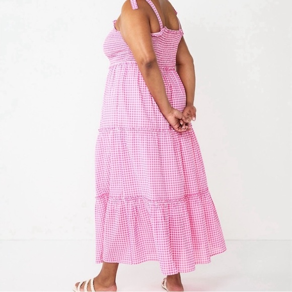 NWT Draper James Pink Gingham Dress Size 2xl - Picture 2 of 2